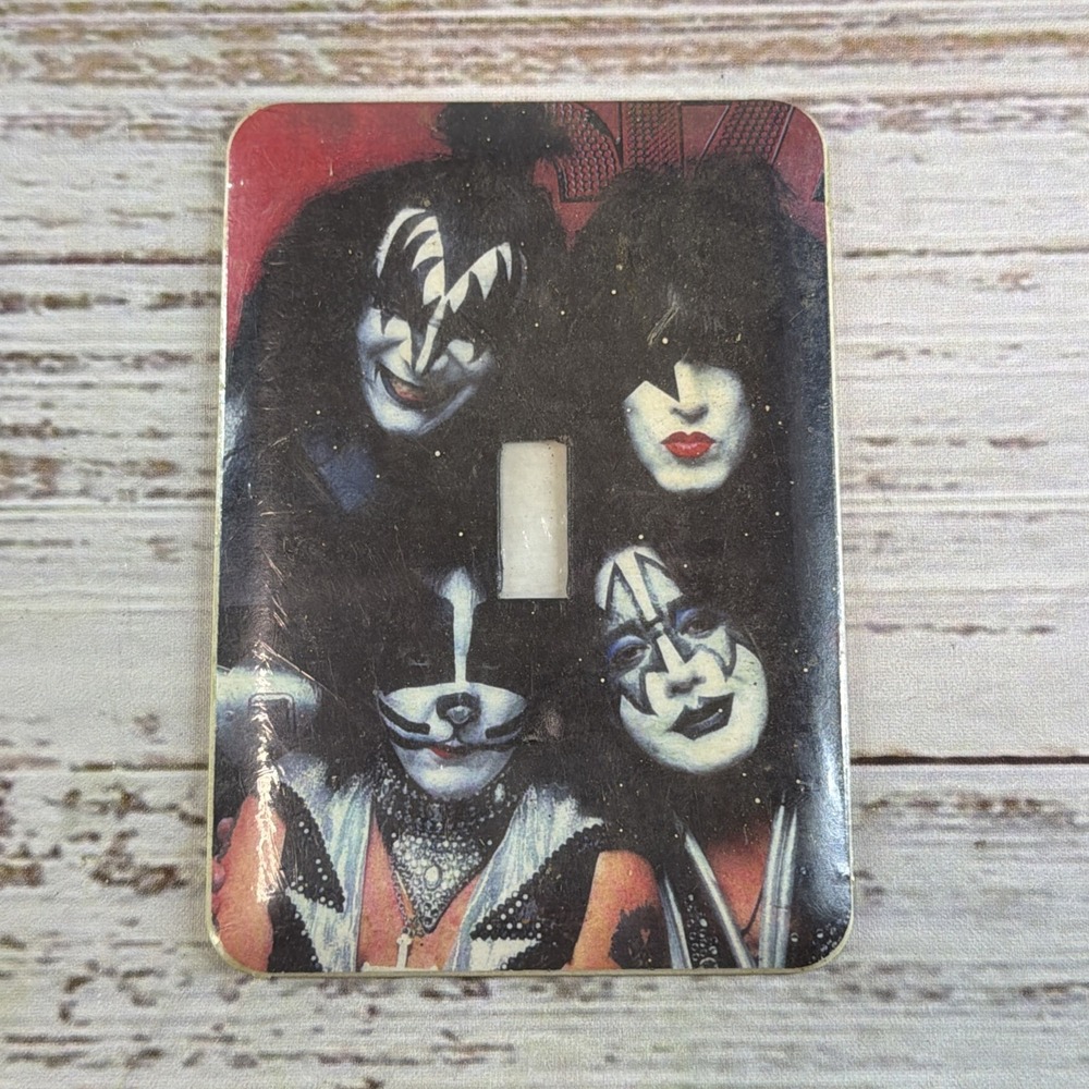 Vintage Kiss Band Light Switch Cover Plate Gene Simmons New Old Stock